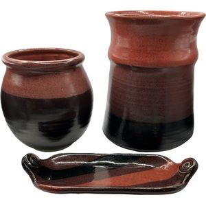 Set of 3 Rising Las Cruces Mexico Pottery Richard & Dorothy Rising